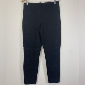 Club Monaco Black Slim Ankle Moto Pants with Zippers - Size 10